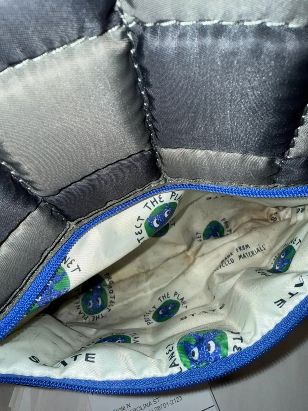 State checkered school backpack